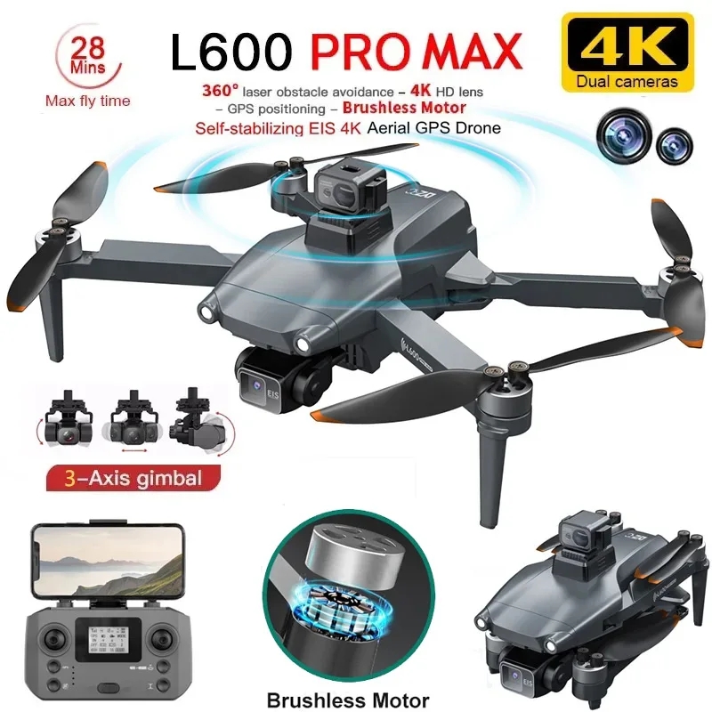L600 PRO MAX GPS 드론 전문 4K 3축 P - Drone Camera 4K 리뷰 및 가격